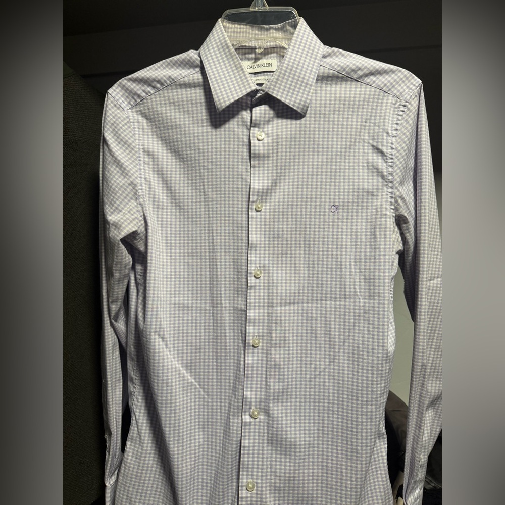 3 Calvin Klein Men's Lavender Dress Shirts